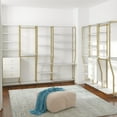 thumbnail image 3 of CosmoLiving by Cosmopolitan Gwyneth Closet - Vanity, White Faux Marble and Golden Bronze, 3 of 22