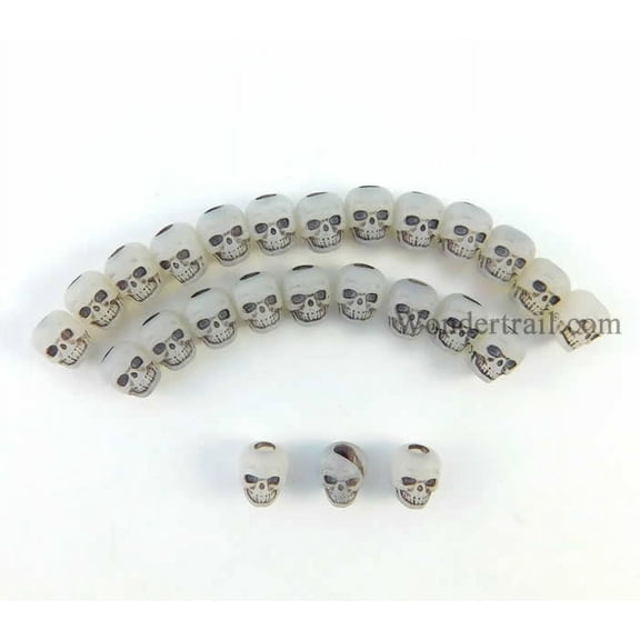 Glow-in-the-Dark Skull Counters 1 Pack of 25 Gallant Hands Gamers Gear
