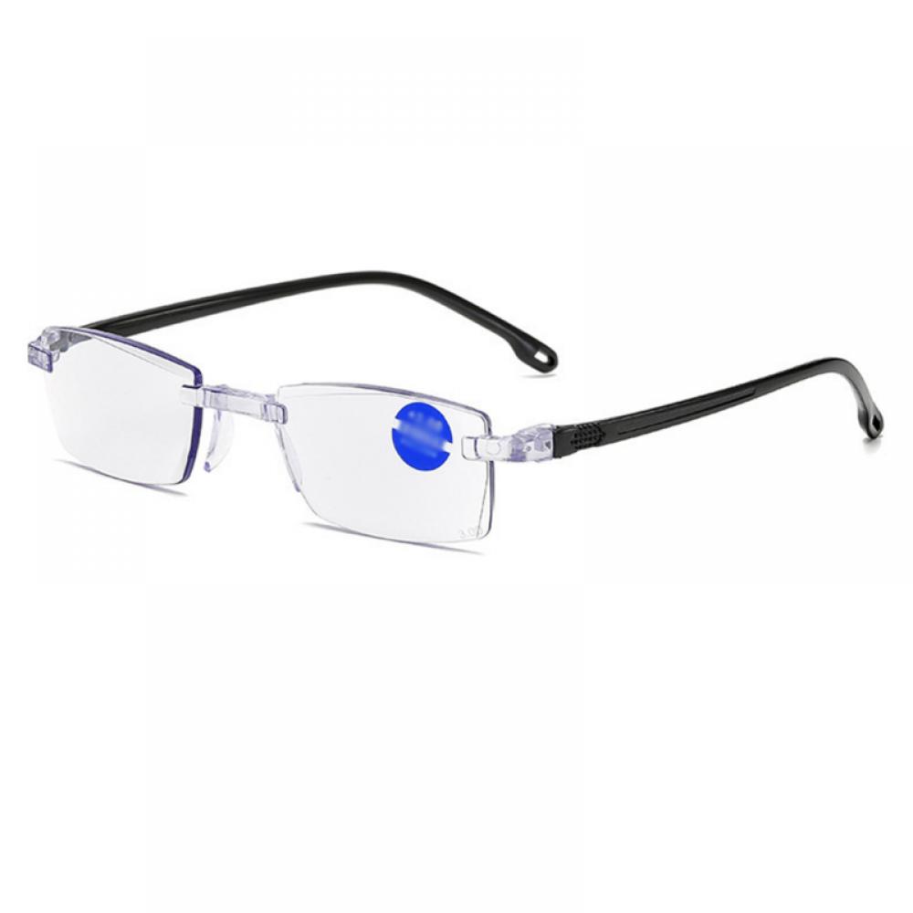 Rimless Progressive Multifocus Reading Glasses Blue Light Blocking No Line Multifocal Computer