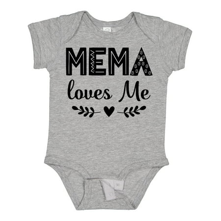

Inktastic Mema Loves Me Baby Clothes Gift Baby Girl Bodysuit