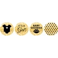 thumbnail image 2 of Darling Souvenir 190 Pieces Glitter Gold Baby Shower Chocolate Drop Labels Stickers - Self-Adhesive Mini Candy Wrappers for Favors & Party Decorations, 2 of 2