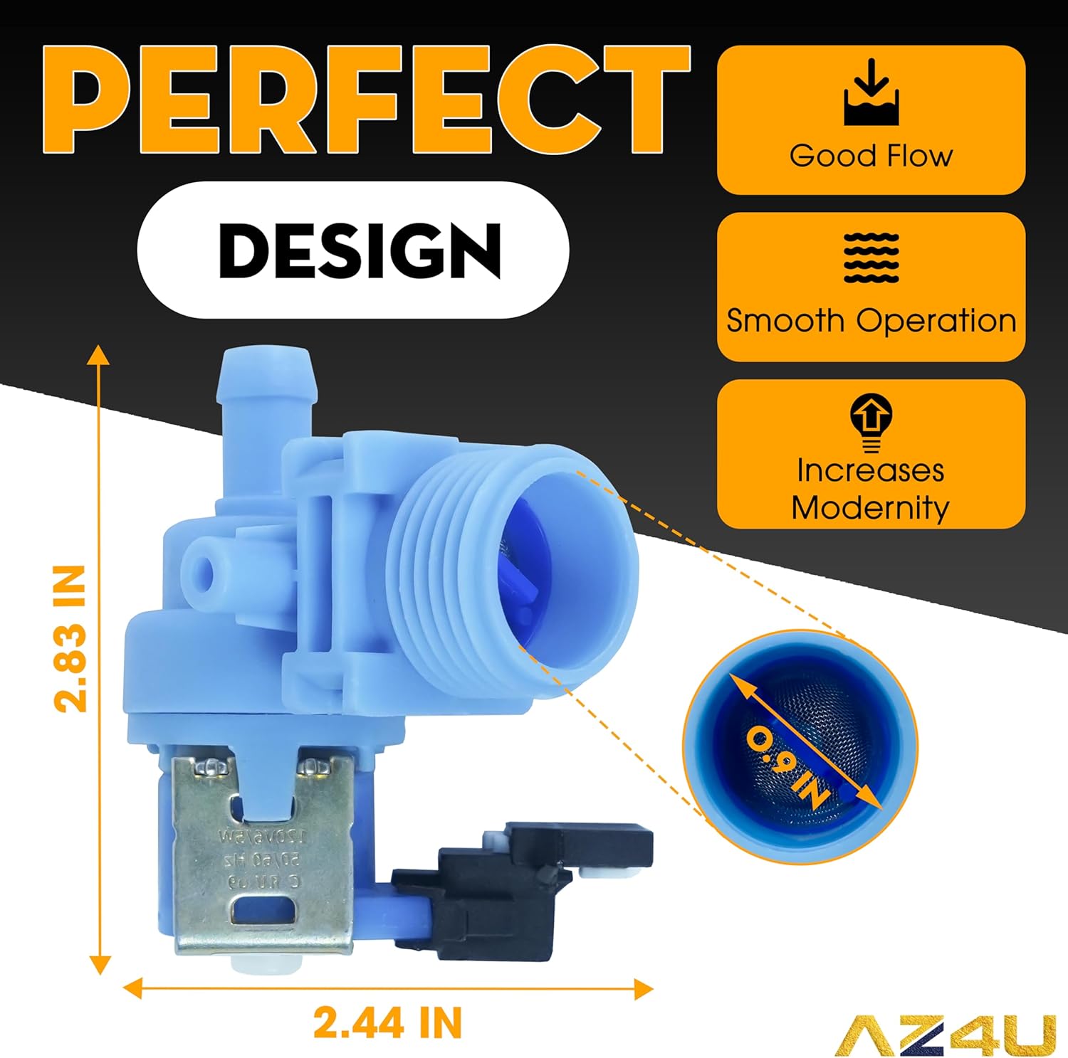 RVKXHD AZ4U Upgraded W11175771 W10327249 W10195047 W10327250 W10872255 W11130744 Dishwasher Water Inlet Valve Replacement For Whirlpool, KitchenAid, Maytag, Amana, Kenmore 665 662 Dishwasher