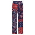 thumbnail image 6 of Paisley Bandana Winter Female Pants Flannel High Waist Women Pants Lady Warm Straight Leg Plush Trousers, 6 of 7