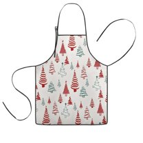 Multicolor Christmas Tree Pattern Kids Aprons for Girls and Boys,Adjustable Neck Strap Toddler Aprons for Kids Cooking Baking