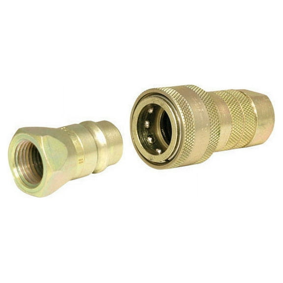 Apache  Steel  3/8 in. Dia. x 3/8 in. Dia. Hydraulic Coupler  1