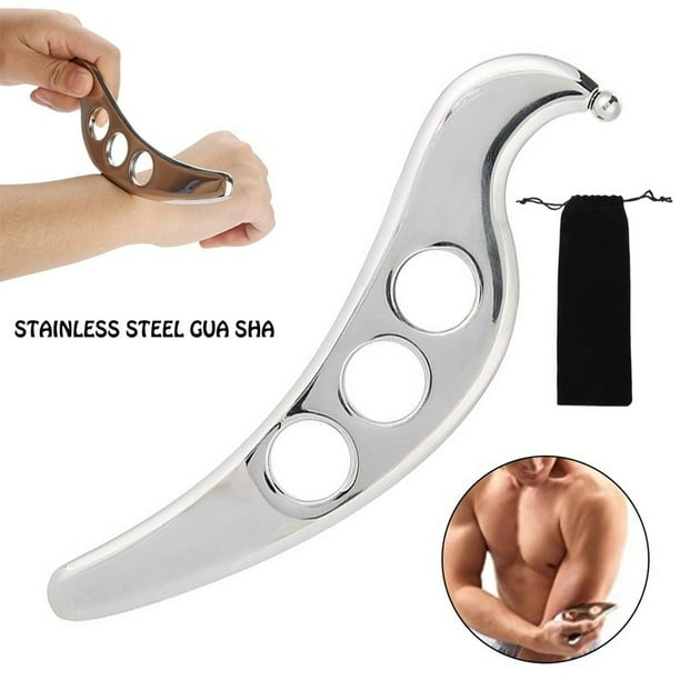 1PC New Stainless Steel Gua Sha Plate Natural Therapy Soft Tissue
