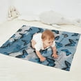 thumbnail image 2 of Blue Butterfly Cloud Pattern Blanket,Comfortable Soft Flannel Throw Blanket,All Season,Warm Lightweight Blankets for Sofa Bed Couch Living Room Chair,30"x40", 2 of 4