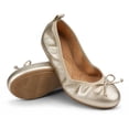 thumbnail image 4 of Rexoro Women Ballet Flats Elastic Round Toe Bow Foldable Dance Shoes Comfort Casual, 4 of 7