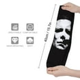 thumbnail image 7 of Michael Myers Face Fashion Socks Warm Elastic Knitted Crew Calf Socks Gift Stockings For Women Men 15.7in Long, 7 of 7