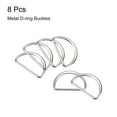 thumbnail image 3 of Metal D Rings Buckle, 8 Pack 40mm(1.57") 2.6mm Thick Welded D Rings Buckle, Silver Tone, 3 of 5
