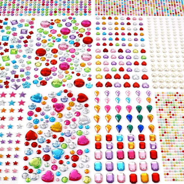 MYDBUYSOME 2774 piezas de stickers acrílicos con gemas para manualidades