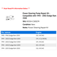 thumbnail image 2 of Power Steering Pump Repair Kit - Compatible with 1994 - 2002 Dodge Ram 2500 1995 1996 1997 1998 1999 2000 2001, 2 of 2
