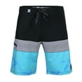 thumbnail image 3 of YUBIKWETE Polyester Spandex Men's Swim Trunks No Liner Quick Dry Board Shorts Zipper Pocket 9" Inseam, 3 of 6