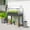 Dark Gray, variant on Outsunny Raised Garden Bed with Greenhouse Cover, Elevated Garden Box with Legs and Drainage Hole for Vegetables, Green