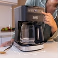 thumbnail image 3 of BLACK+DECKER CAFÉCRAFT 12-Cup Programmable Coffee Maker, Stainless Steel Drip Coffeemaker with Vortex Showerhead Technology, 3 of 13