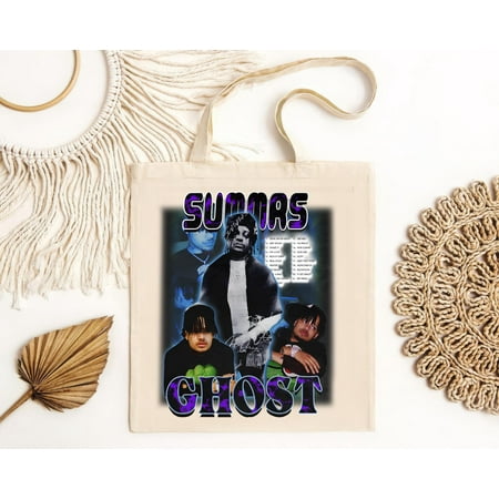 vintage Summrs Ghost Graphic Tote Bag-TH10618