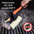 thumbnail image 6 of Q-Swiper XL Bristle-Free Steam-Clean BBQ Grill Cleaner Set - 1 Long Grill Brush with Scraper, 2 Heat-Resistant Kevlar® Cloths & 1 Tray, Safe Way to Steam Away Grease & Grime, 6 of 9