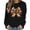 Black, variant on Wancir Christmas Sweatshirt Women Xmas Bow Graphic Sweatshirts Round Neck Long Sleeve Pullover Tops Vacation Loose Blouses