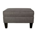 thumbnail image 4 of MJL Furniture  Parker Fabric Upholstered Square Welted Ottoman Grey, 4 of 5