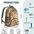 thumbnail image 5 of Retro Style Dachshunds Backpack for School,Cute School Bag,Schoolbag with Adjustable Shoulder Straps & Padded Back,16.9 Inch, 5 of 5