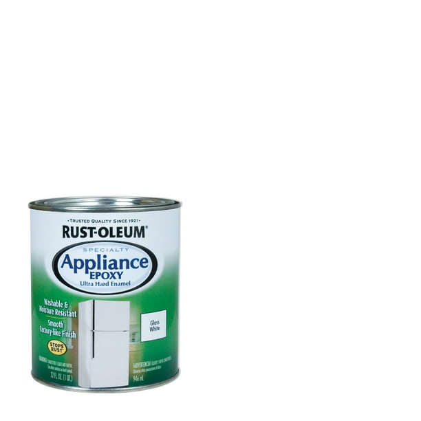 White, RustOleum Specialty Gloss Appliance Enamel Paint Quart 2 Pack