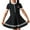 Black, variant on Fshinging Swim Suits For Girls Patchwork Short Sleeve A-Line Plus Size Dress Summer Kids Bathing Suit