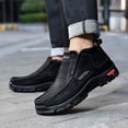 thumbnail image 3 of Rokment Orthopedic Ankle Chukka Boots for Men Comfortable Vintage Casual Leather Outdoor Non Slip Arch Support Walking Short Booties Fall Winter Work, 3 of 6