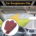 thumbnail image 2 of Unique Bargains Car Sunglasses Clip Magnetic Eyeglasses Holder Clip Suede Red 2.95"x2.36" 1 Pcs, 2 of 7