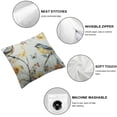 thumbnail image 6 of Acheng  Throw Pillow Covers, Grey Sparrows Print Soft Touch Accent Cushion Covers with Piped Edge,Square Pillowcase for Sofa Living Room,Set of 2 White(Two  Sides Print) 24x24in, 6 of 7