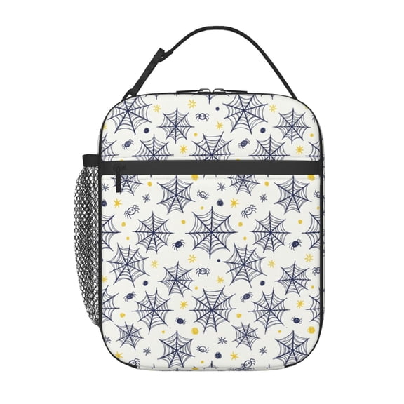 Spiders Web Insulated Lunch Bag Reusable Lunch Box Women Men,Cooler Thermal Meal Tote For Travel Outdoors Picnic Office Work