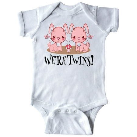 

Inktastic Twin Girls Woodland Rabbits Gift Baby Girl Bodysuit