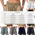 thumbnail image 3 of RYRJJ Womens Elastic High Waist Shorts Drawstring Lace Hem Boho Beach Shorts Wide Leg Summer Casual Short Pants with Pockets(Gray,S), 3 of 8