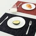 thumbnail image 5 of Stcomart Set of 4 Black Vinyl Placemats - 12 x 18 Inches Washable PVC Table Mats for Dining Room Kitchen, 5 of 8