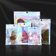thumbnail image 4 of 20/50/100pcs Thicken Iridescent Zip Lock Bags Laser Packaging Bag Hologram Bag Resealable Jewelry Display Retail Bags Wholesale 12x20cm 20Pcs, 4 of 5