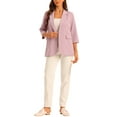thumbnail image 2 of INSPIRE CHIC Work Office Stretch Blazer for Women's Lapel Collar Dressy Casual Suit Jacket, 2 of 5