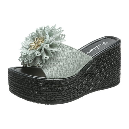 

Women s Wedge Muffin Peep Toe Slippers Women s Platform High Heels