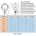 thumbnail image 2 of M6x11 304 Stainless Steel Male Thread Lifting Eye Ring Eye Bolt Eye Bolt Screw Machines Shoulder 10pcs, 2 of 5