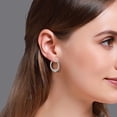 thumbnail image 3 of LeCalla 925 Sterling Silver Light-Weight Round Diamond-Cut Earring Hoops Jewelry Click-Top Bead Ball Diamond Cut Hoop Earrings for Women 25MM, 3 of 8