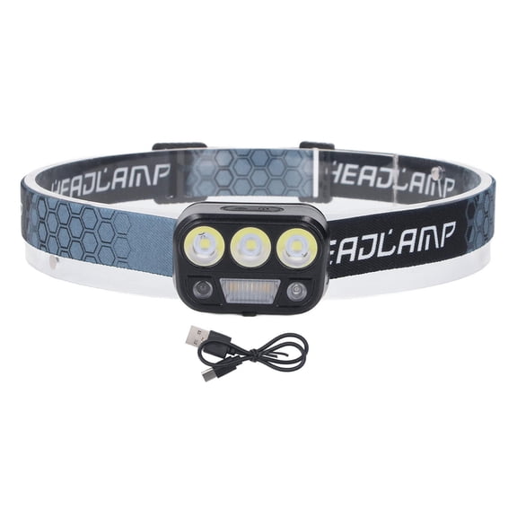 YAHHU Adjustable 5‑Mode Rechargeable Headlamp – Ultra‑Bright, Water‑Resistant, 90° Angle, Ideal for Hiking, Fishing & Night Running