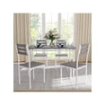thumbnail image 2 of Industrial 5-piece dining mesa set para 4-rectangular mesa con 4 sillas ideal para para small kitchens y apartments (gris), 2 of 6