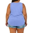 thumbnail image 4 of StSilkitty Plus Size Tank Tops for Womens Solid Color Loose V Neck Blouses Summer Beach Lightweight Soft Shirts, 4 of 7