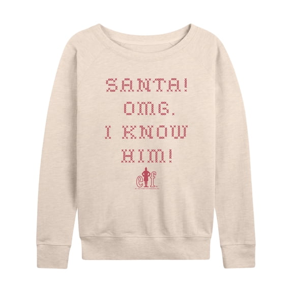 ELF - I Know Him - Women's French Terry Long Sleeve Pullover