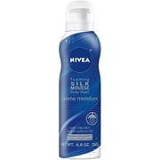 4 Pack - NIVEA CremMoisture Foaming Silk Mousse Body Wash, Vanilla Caramel, 6.8 oz