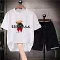 thumbnail image 7 of Shirts Shorts Suit Man Oversized Clothing Summer Tracksuit Casual Streetwear Korea Style Bear Cotton Mens T-Shirt Sets, 7 of 7