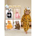 thumbnail image 6 of MICHLEY Unisex Infant Toddler Animal Flannel Hooded Romper Jumpsuit, Fall Winter Warm Soft One-Piece Onesie, Machine Washable, 0-3T, 6 of 7