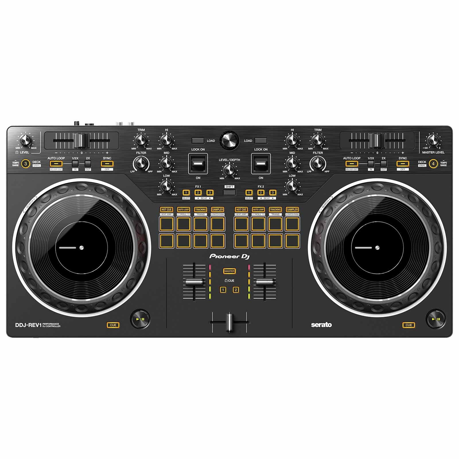 Pioneer DJ DDJ-REV1 Scratch Style 2-Channel DJ Controller with Black Carrying Case Package