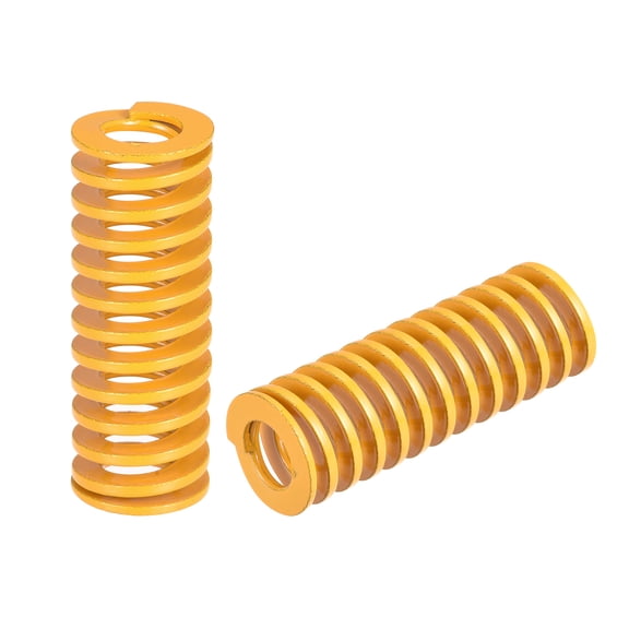 Uxcell Die Spring, 14mm OD 40mm Length 2 Pack Stamping Light Load Compression Yellow