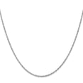 thumbnail image 2 of 14K White Gold Rope Chain Styles Necklace 1.5 mm Loose 16 inch, 2 of 4