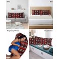 thumbnail image 5 of Red Black Boho Queen Pillow Cases Set of 2 - Microfiber Bed Throw Pillow Covers, Geometric Vintage Abstract Art Decorative Lumbar Pillow Cover with Envelope Closure for Sofa/Travel 20"x30", 5 of 6