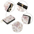thumbnail image 3 of PU Leather Zipper Card Case Credit Card Holder Small Wallets Delicate Butterflies and Flowers, 3 of 7